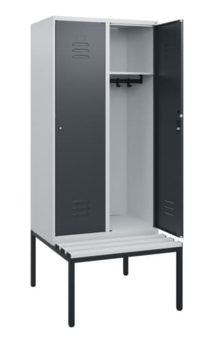 C+P Spind Classic Plus mit Sitzbank, Abteilbreite 400 mm
