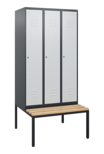 C+P Spind Classic Plus mit Sitzbank, Abteilbreite 300 mm