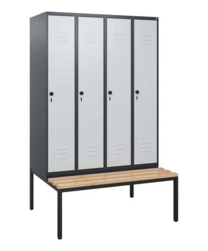 C+P Spind Classic Plus mit Sitzbank, Abteilbreite 300 mm