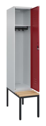 C+P Spind Classic Plus mit Sitzbank, Abteilbreite 400 mm