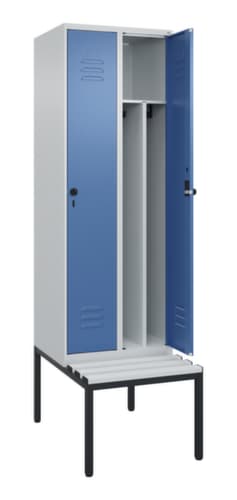 C+P Sitzbank-Spind Classic Plus für Schwarz-Weiß-Trennung, Abteilbreite 300 mm