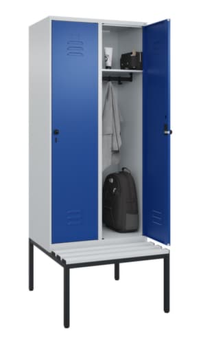 C+P Spind Classic Plus mit Sitzbank, Abteilbreite 400 mm