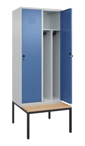 C+P Sitzbank-Spind Classic Plus für Schwarz-Weiß-Trennung, Abteilbreite 400 mm