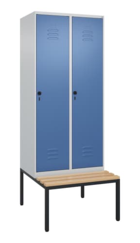C+P Sitzbank-Spind Classic Plus für Schwarz-Weiß-Trennung, Abteilbreite 400 mm