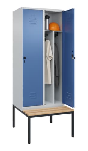 C+P Sitzbank-Spind Classic Plus für Schwarz-Weiß-Trennung, Abteilbreite 400 mm