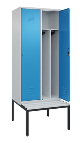 C+P Sitzbank-Spind Classic Plus für Schwarz-Weiß-Trennung, Abteilbreite 400 mm