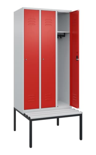 C+P Spind Classic Plus mit Sitzbank, Abteilbreite 300 mm