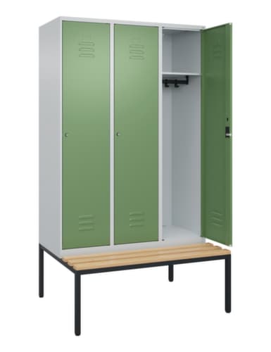 C+P Spind Classic Plus mit Sitzbank, Abteilbreite 400 mm