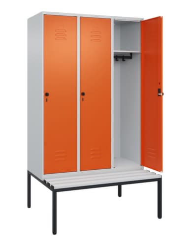 C+P Spind Classic Plus mit Sitzbank, Abteilbreite 400 mm