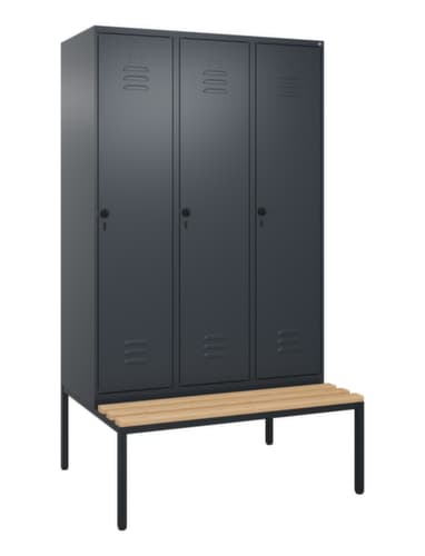 C+P Sitzbank-Spind Classic Plus für Schwarz-Weiß-Trennung, Abteilbreite 400 mm