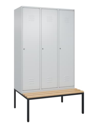 C+P Sitzbank-Spind Classic Plus für Schwarz-Weiß-Trennung, Abteilbreite 400 mm