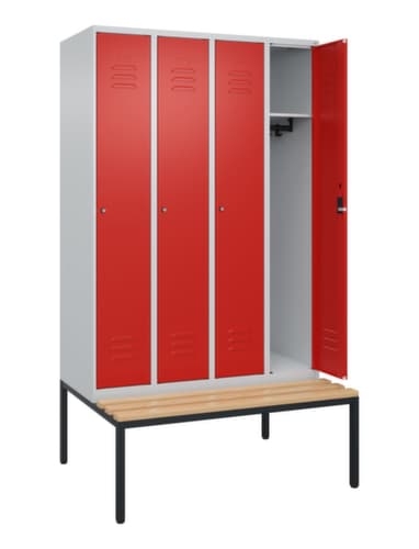 C+P Spind Classic Plus mit Sitzbank, Abteilbreite 300 mm