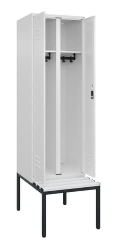 C+P Sitzbank-Spind Classic Plus für Schwarz-Weiß-Trennung, Abteilbreite 300 mm