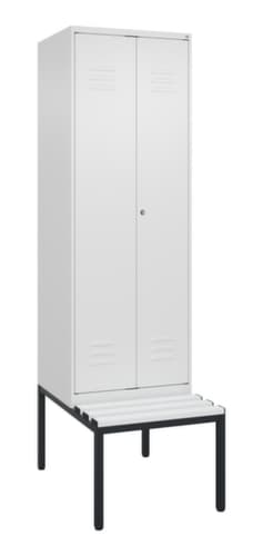 C+P Sitzbank-Spind Classic Plus für Schwarz-Weiß-Trennung, Abteilbreite 300 mm