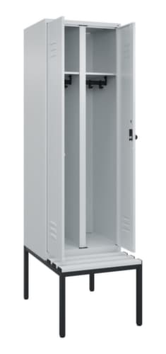 C+P Sitzbank-Spind Classic Plus für Schwarz-Weiß-Trennung, Abteilbreite 300 mm