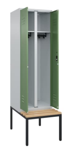 C+P Sitzbank-Spind Classic Plus für Schwarz-Weiß-Trennung, Abteilbreite 300 mm