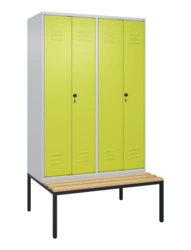 C+P Sitzbank-Spind Classic Plus für Schwarz-Weiß-Trennung, Abteilbreite 300 mm