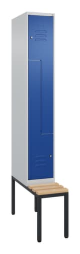 C+P Z-Spind Classic Plus mit untergebauter Sitzbank, Abteilbreite 300 mm