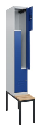 C+P Z-Spind Classic Plus mit untergebauter Sitzbank, Abteilbreite 300 mm