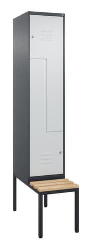 C+P Z-Spind Classic Plus mit untergebauter Sitzbank, Abteilbreite 400 mm