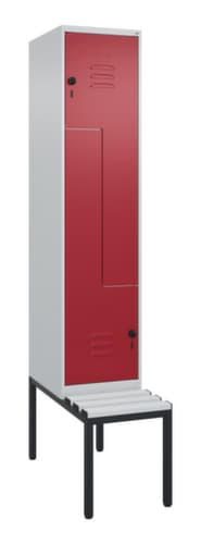 C+P Z-Spind Classic Plus mit untergebauter Sitzbank, Abteilbreite 400 mm
