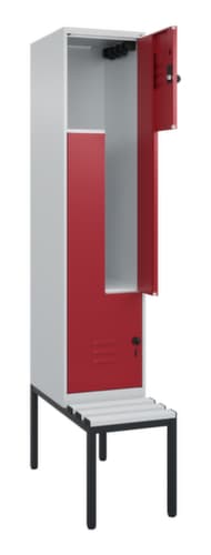 C+P Z-Spind Classic Plus mit untergebauter Sitzbank, Abteilbreite 400 mm