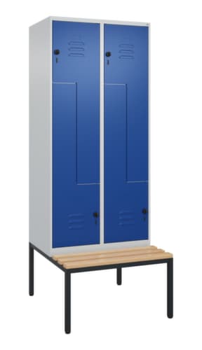C+P Z-Spind Classic Plus mit untergebauter Sitzbank, Abteilbreite 400 mm
