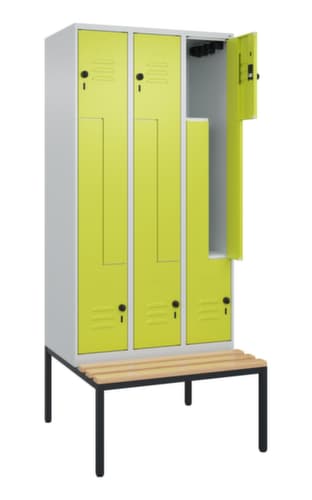 C+P Z-Spind Classic Plus mit untergebauter Sitzbank, Abteilbreite 300 mm