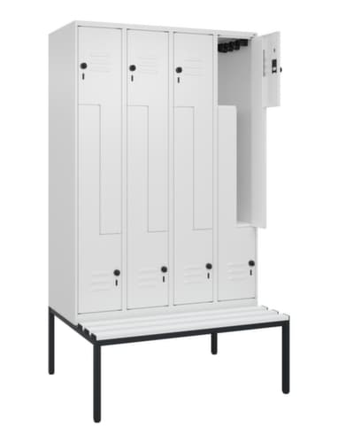 C+P Z-Spind Classic Plus mit untergebauter Sitzbank, Abteilbreite 300 mm