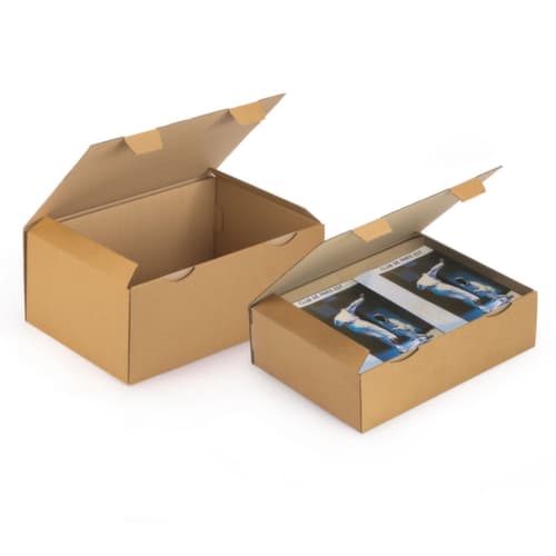 Wellpapp-Faltkarton 1-wellig, 1-wellig, 150 x 150 x 100 mm