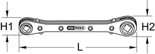 KS Tools 4 in 1 Kälte-Klima-Ratschenschlüssel