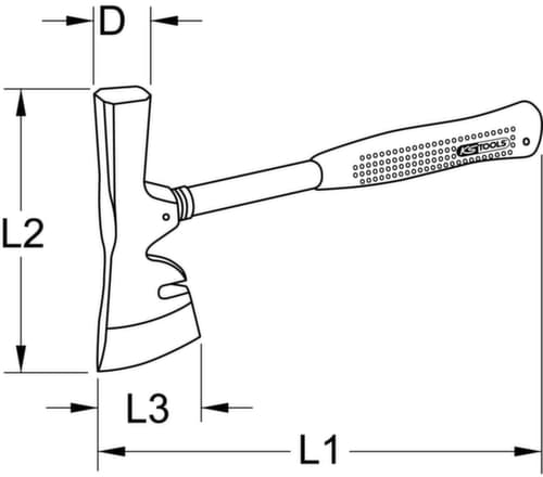 KS Tools Gipserbeil mit Fiberglasstiel