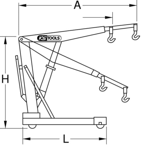 KS Tools Klappbarer Werkstattkran