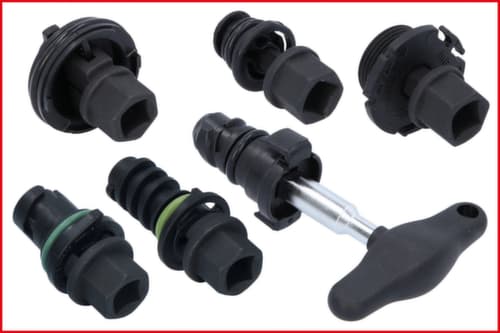KS Tools 3/8" Öldienst-Spezialprofil-Satz für Kunststoff-Ölablassschrauben