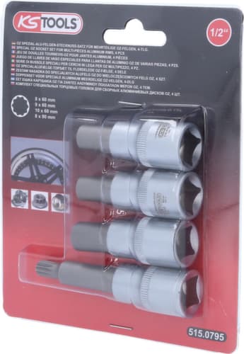 KS Tools OZ Spezial-Alu-Felgen-Stecknuss-Satz für mehrteilige OZ-Felgen