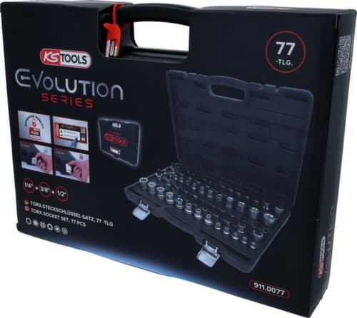 KS Tools 1/4"+3/8"+1/2" Torx-Steckschlüssel-Satz