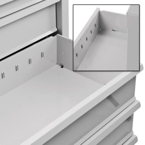 Schubladenschrank MAMMUT, 6 Schublade(n), RAL7035 Lichtgrau/RAL7035 Lichtgrau