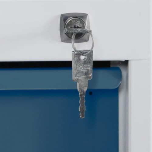 Fahrbare Werkbank, 4 Schubladen, 1 Schrank, 1 Ablageboden