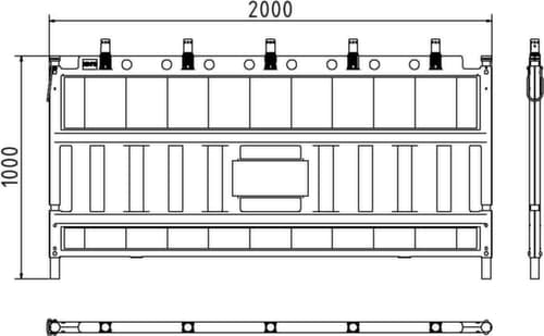 Schake Schrankenzaun NOX, Höhe x Länge 1000 x 2000 mm