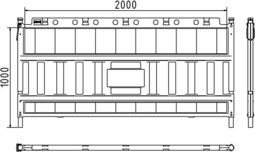 Schake Schrankenzaun NOX, Höhe x Länge 1000 x 2000 mm