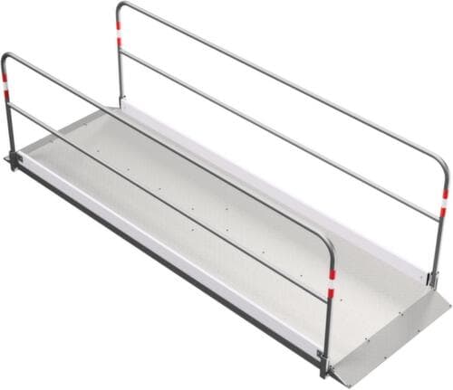 Schake Grabenbrücke mit Trittfläche aus Aluminium, Länge x Breite 3200 x 1000 mm