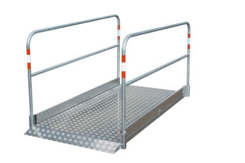 Schake Grabenbrücke mit Trittfläche aus Aluminium, Länge x Breite 3200 x 1000 mm