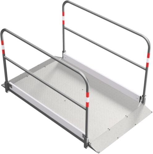 Schake Grabenbrücke mit Trittfläche aus Aluminium, Länge x Breite 1700 x 1000 mm
