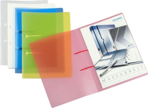 EICHNER Schnellhefter 9038 mit Streifenmechanik, rot transparent