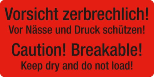 EICHNER Hinweisetiketten "Vorsicht zerbrechlich!"