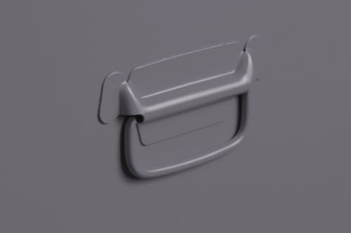 stumpf Abfallbehälter ABF Mod. 1 mit 2 Einwurfklappen, 95 l, graualuminium, Deckel graualuminium