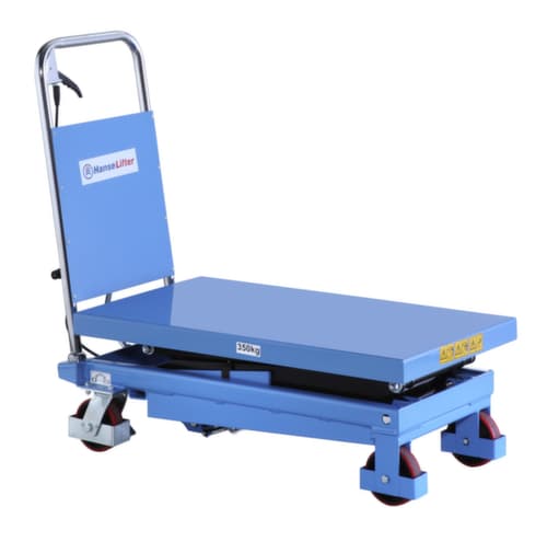 Hanselifter Scherenhubtisch mit manuellem Hubantrieb, 350 kg Traglast, 910x500 mm