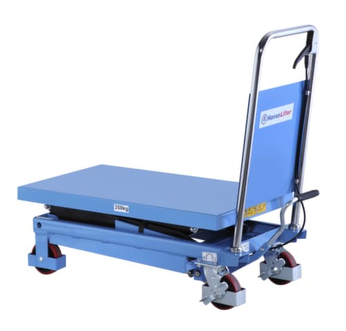 Hanselifter Scherenhubtisch mit manuellem Hubantrieb, 350 kg Traglast, 910x500 mm