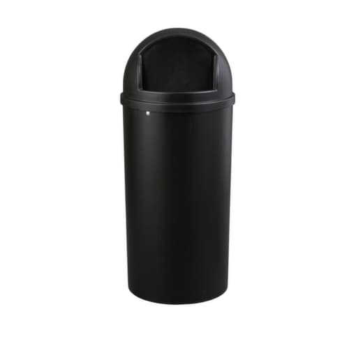 Rubbermaid Feuerhemmender Abfallbehälter Marshal® Classic, 57 l, schwarz, Deckel schwarz