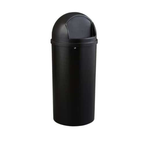 Rubbermaid Feuerhemmender Abfallbehälter Marshal® Classic, 57 l, schwarz, Deckel schwarz